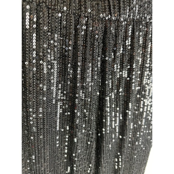 EUC Unbranded black flare sequin pants size S - Picture 2 of 4